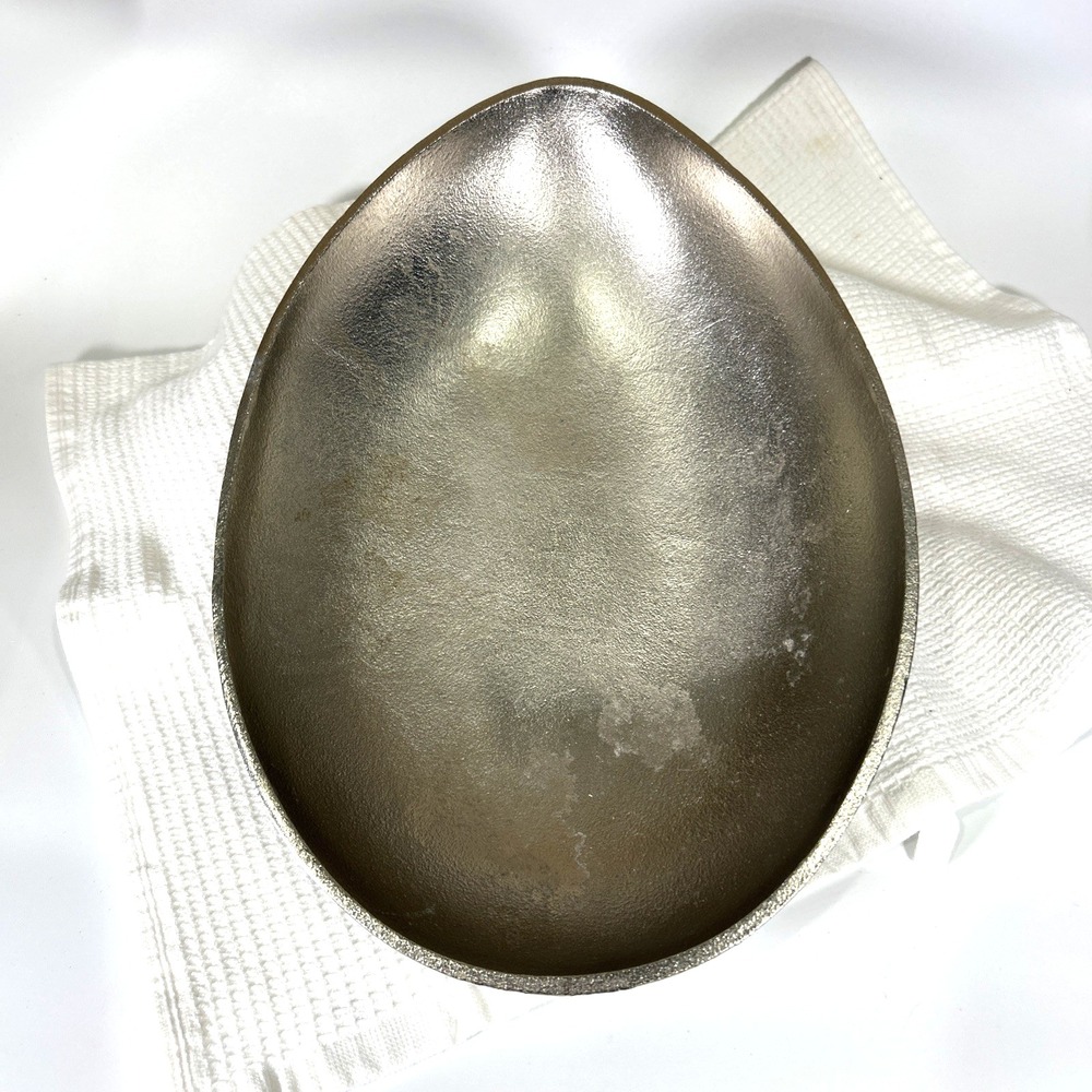 Lenox Donna Karan Serving Bowl Silver-tone Metal Teardrop Shaped Decor